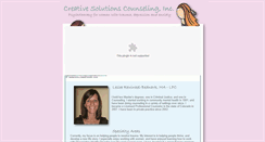 Desktop Screenshot of creativesolutionscounselinginc.com
